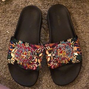 Steve Madden Jeweled Slides